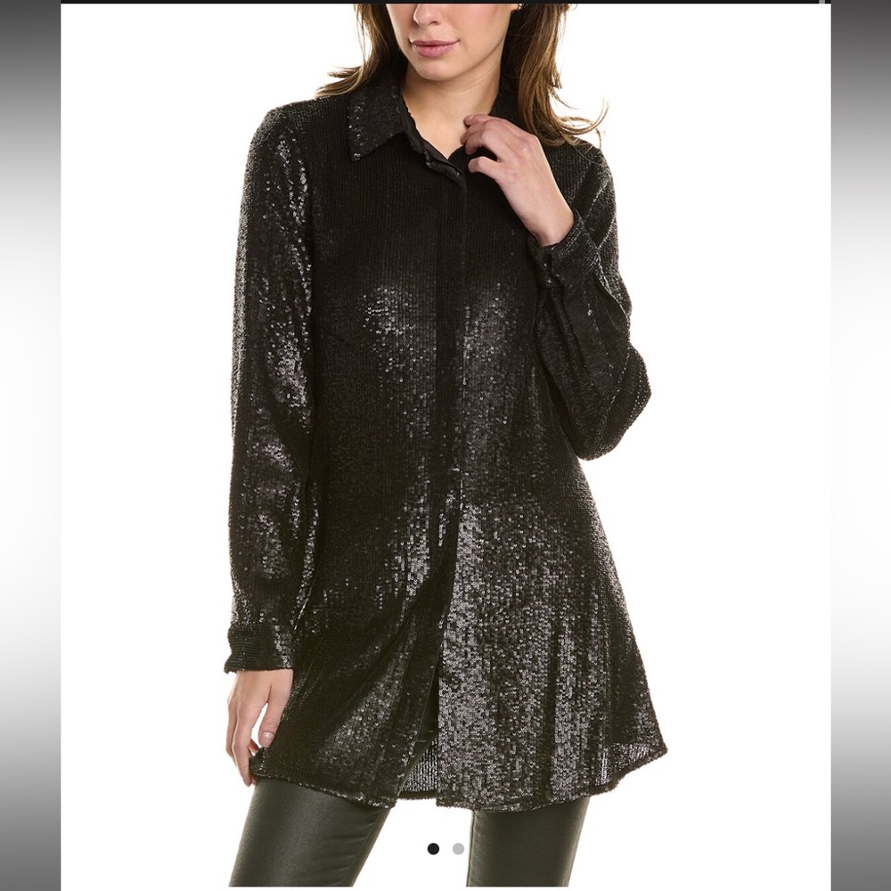 DONNA KAREN NEW YORK SEQUINED TUNIC DRESS